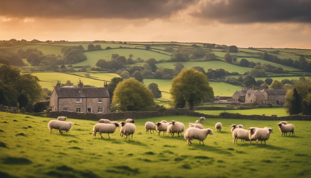 idyllic cottage in countryside