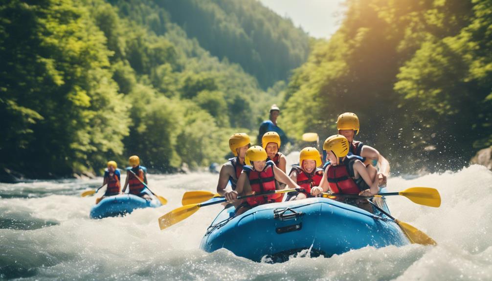 outdoor adventure on rapids