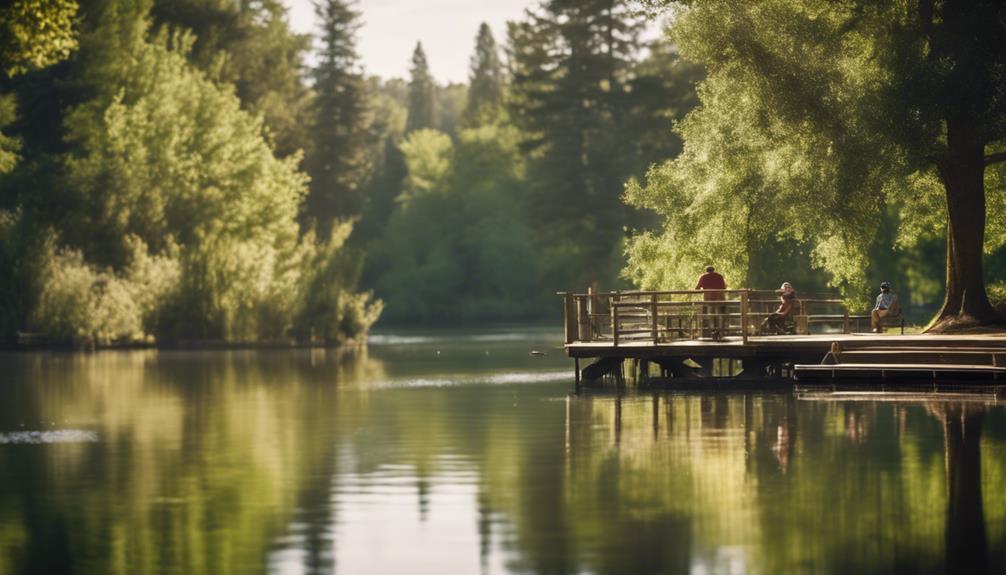 serene community with lakes