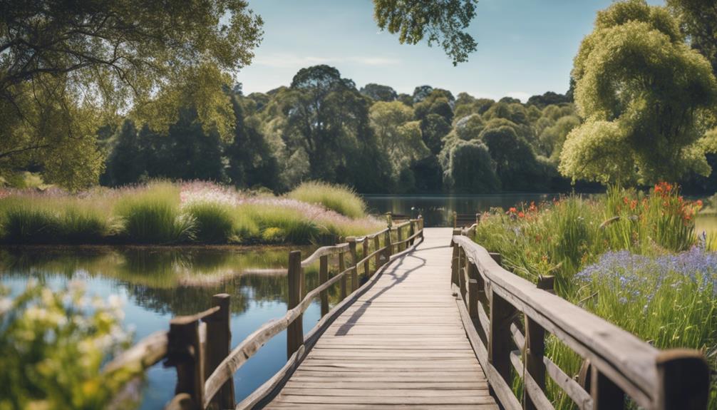 serene stroll by water