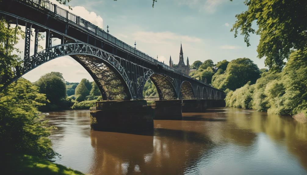 steel structure spanning river