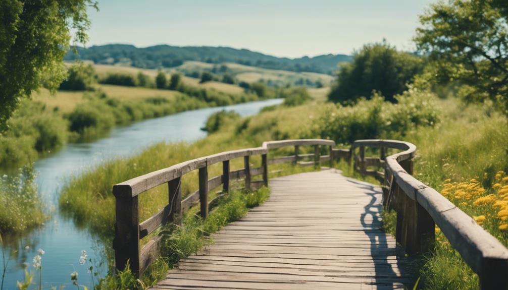 tranquil path along river