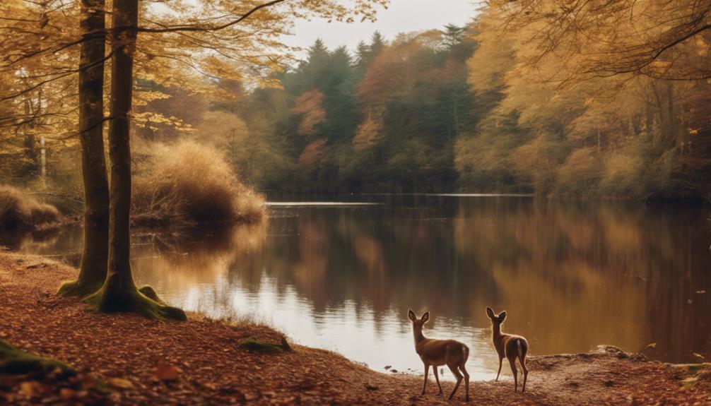 tranquil woodland in england